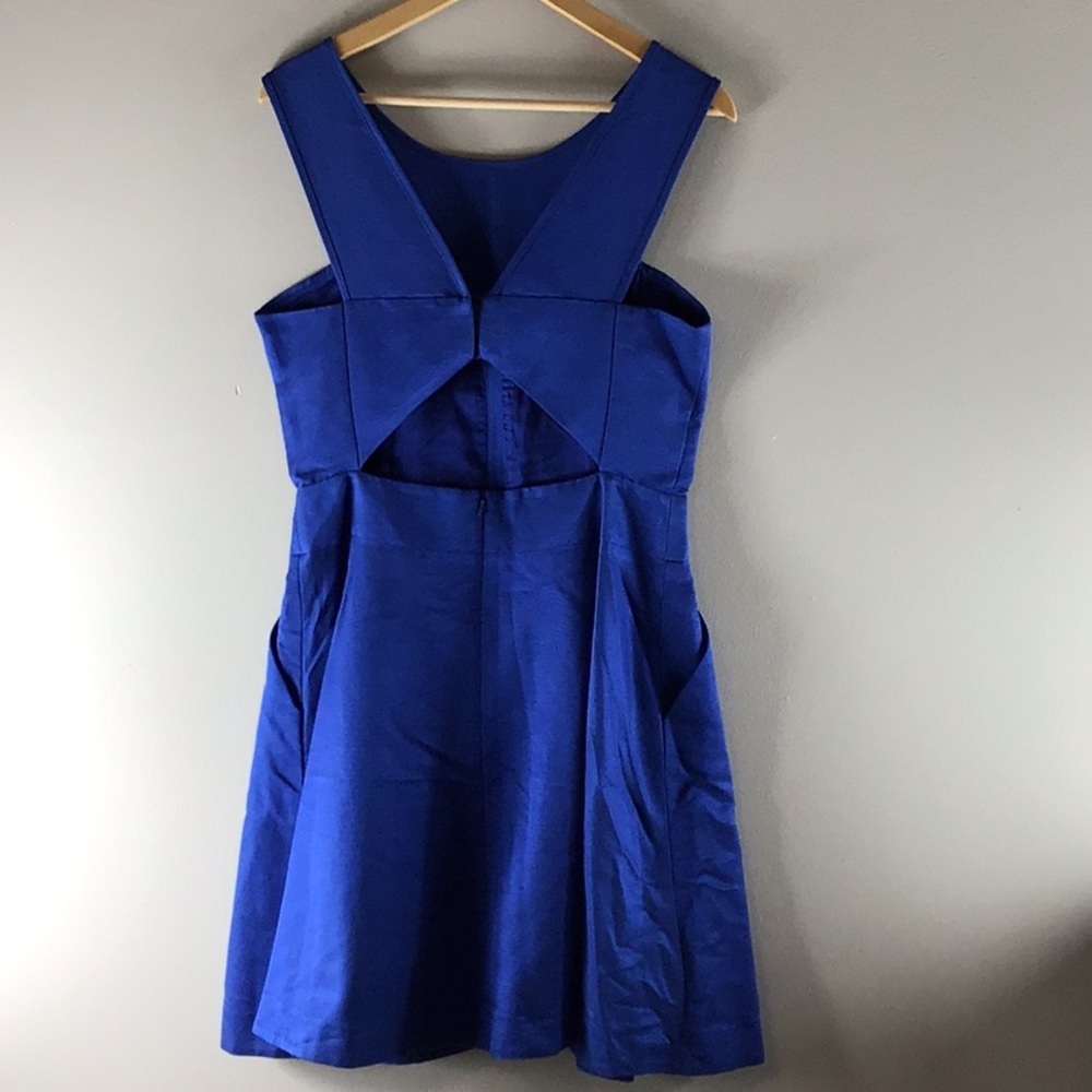 Reiss Royal Blue Fit-and-Flare Mini Dress - Picture 4 of 8